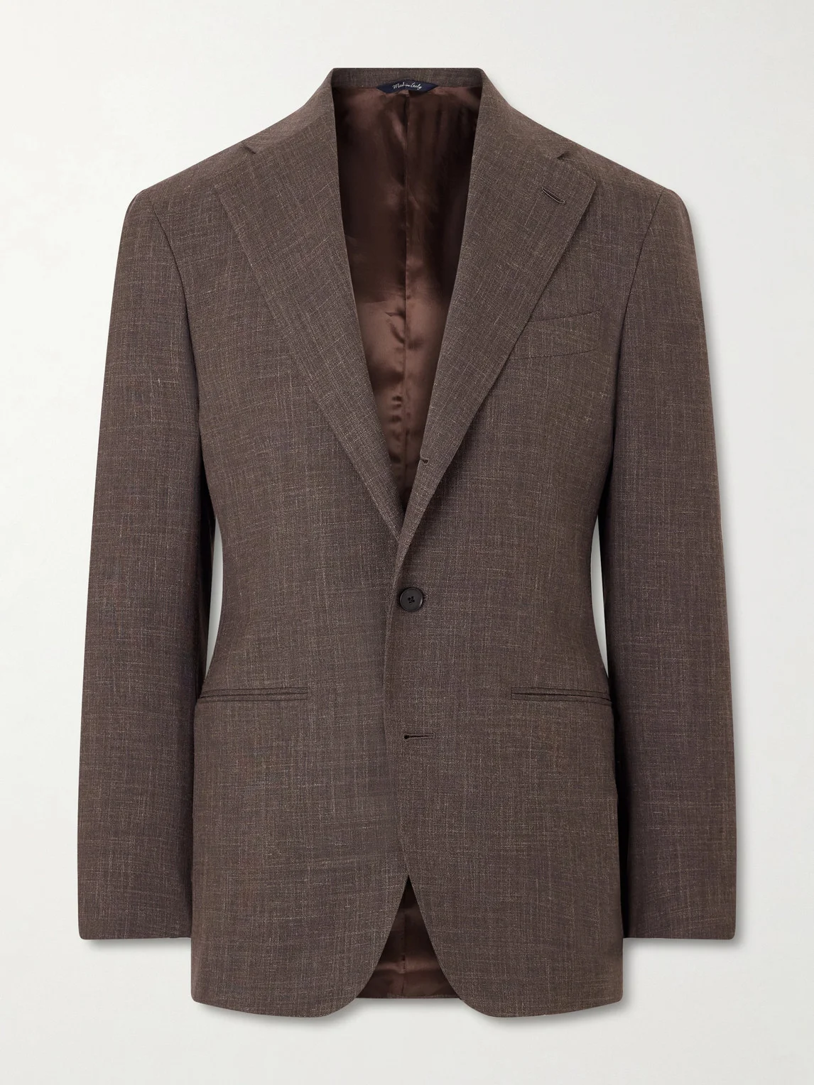 Slim-Fit Wool, Silk and Linen-Blend Suit Jacket - 1