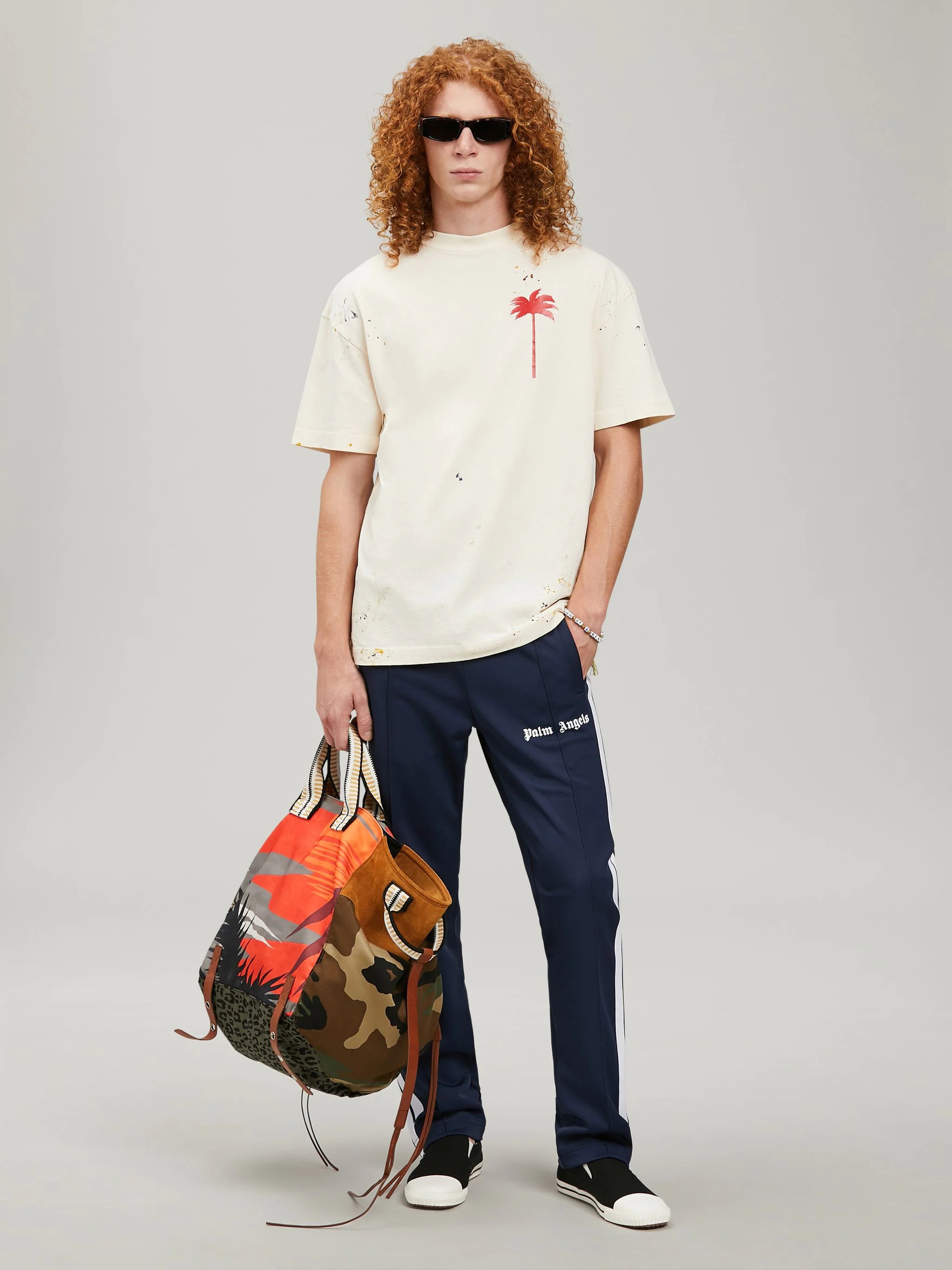 Palm Angels PALM TREE PAINTED T-SHIRT | REVERSIBLE
