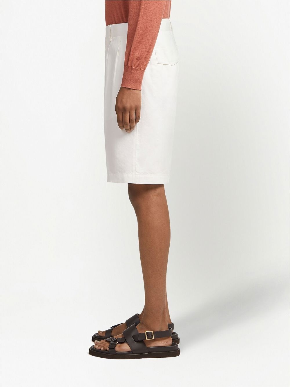 Summer cotton-linen chino shorts - 5