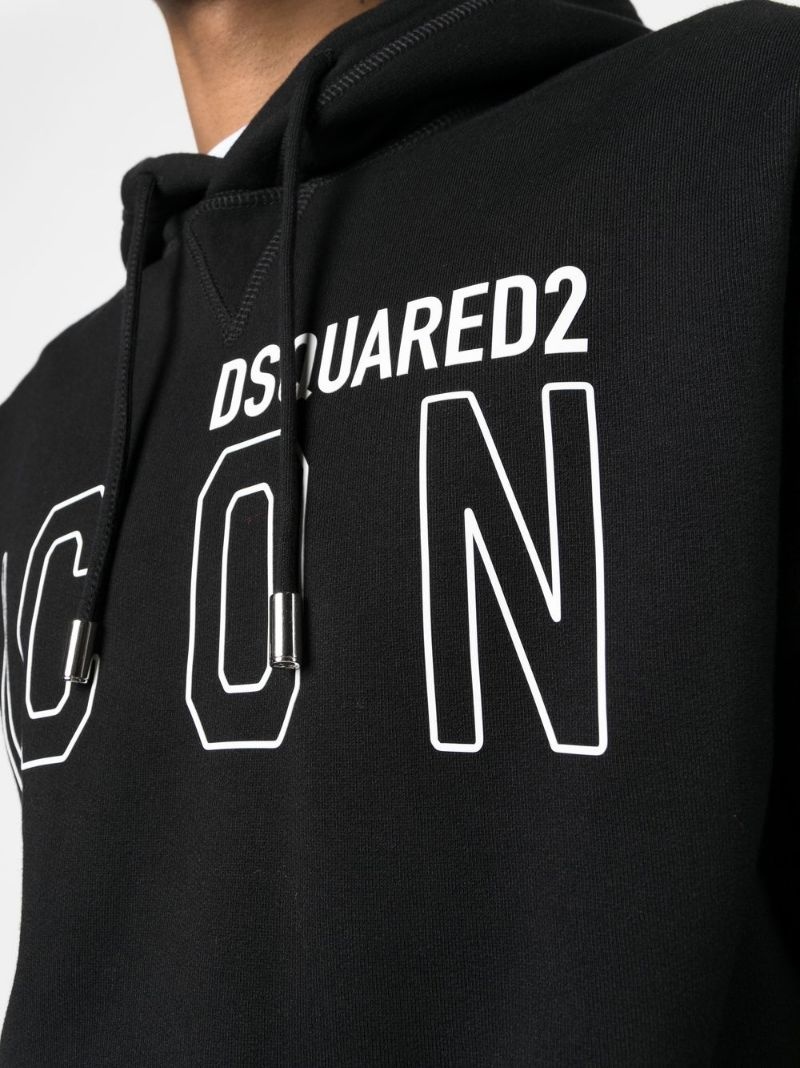 logo-print cotton hoodie - 5