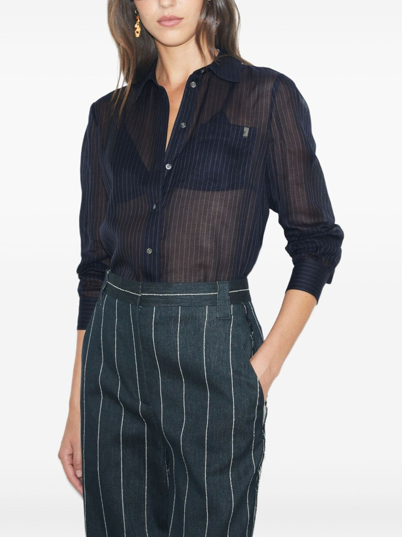 pinstripe button-up shirt 4