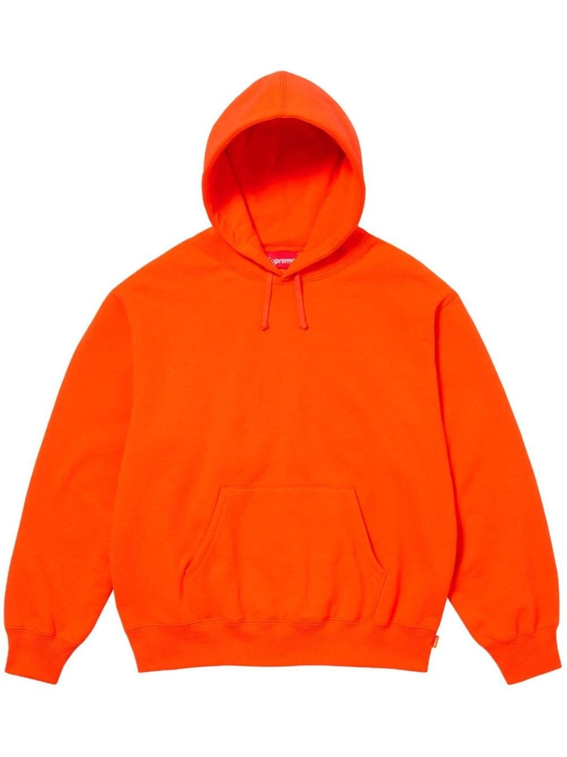 satin-appliqué "Orange" hoodie 1