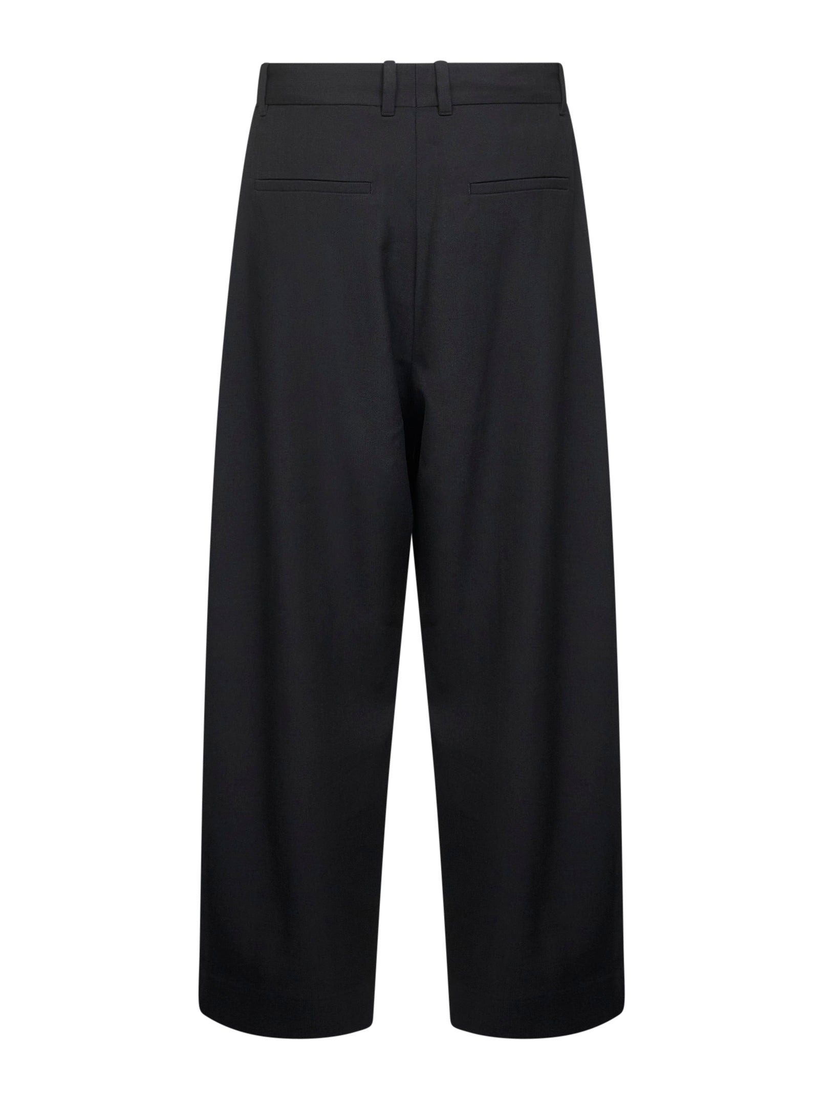 Black technical wool Line double-pleat trousers - 2