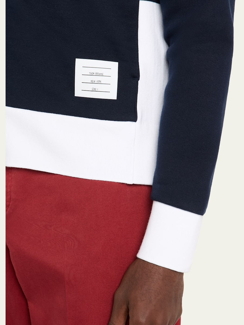 Thom Browne Men's Cotton 4-Bar Stripe Full-Zip Hoodie outlook