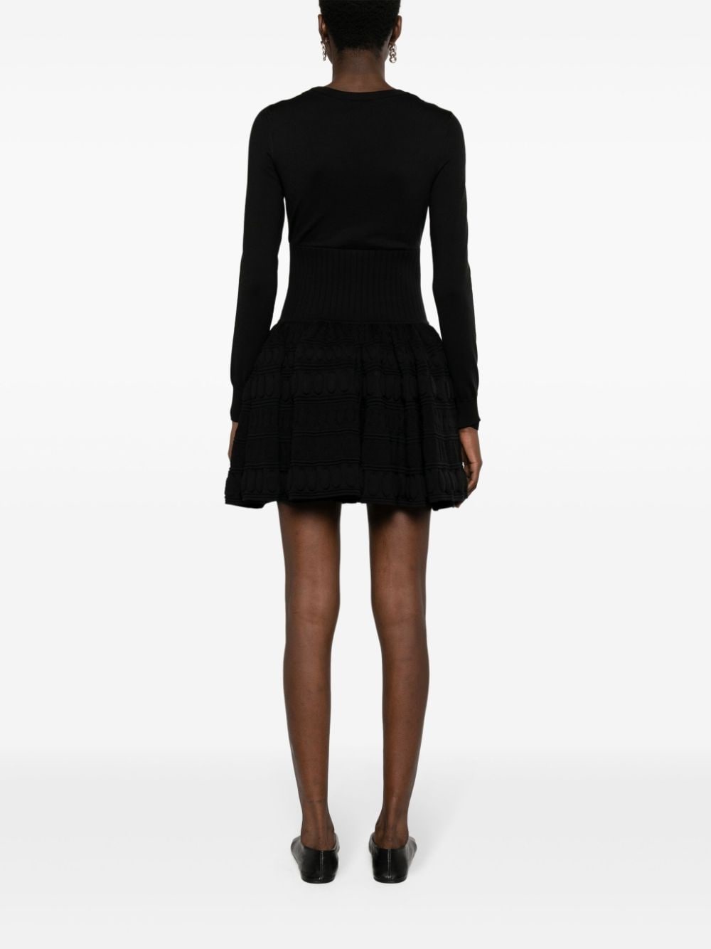 Crinoline-design knitted minidress - 4