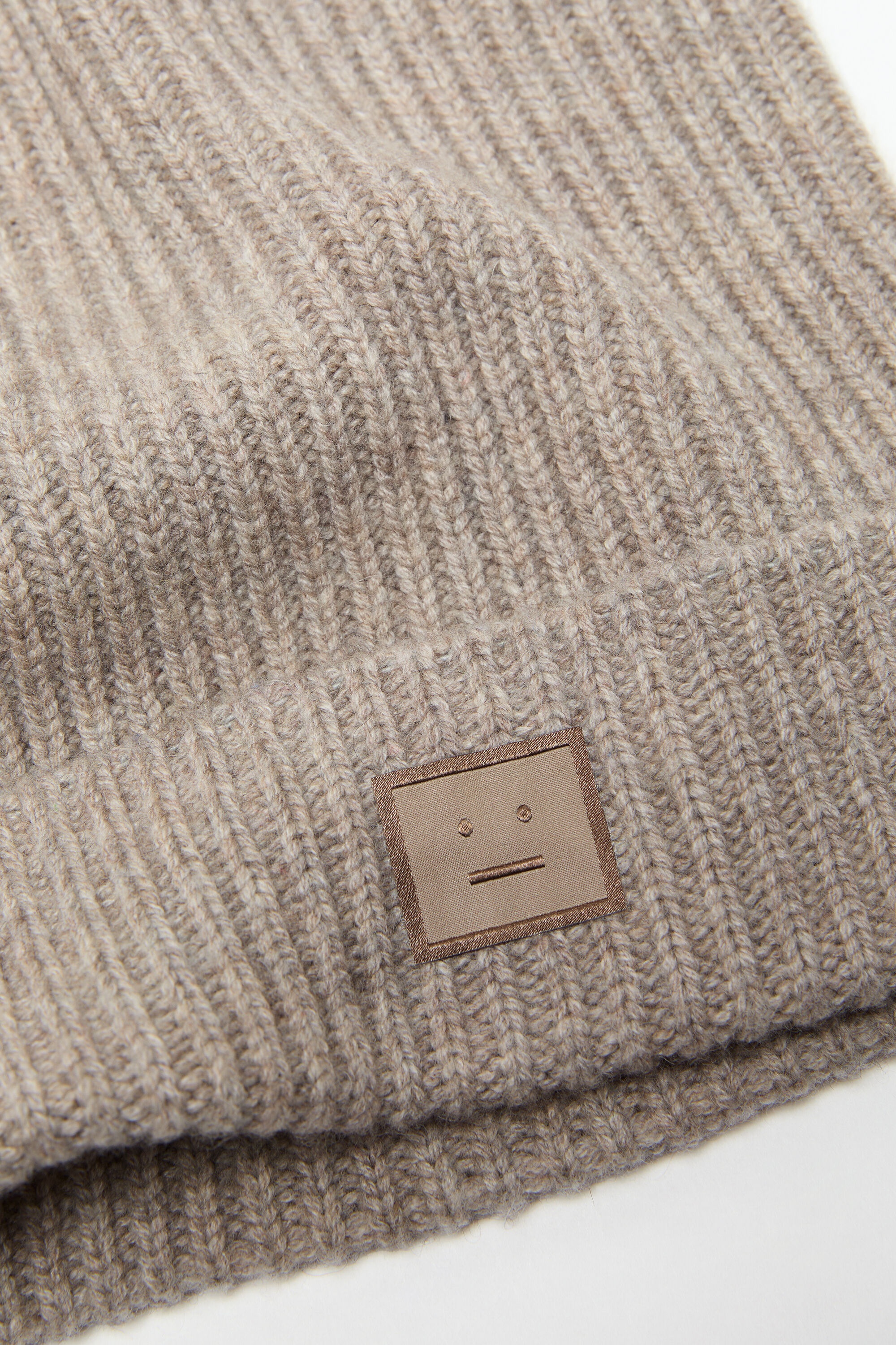 Face logo square beanie - Greige melange - 2