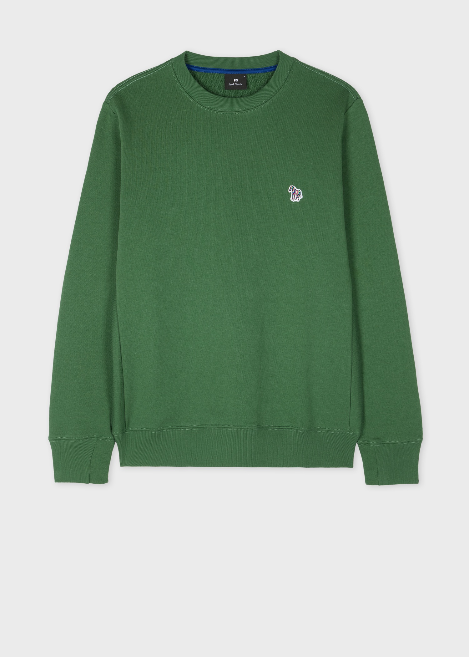 Forest Green Zebra Logo Organic Cotton Sweatshirt - 1