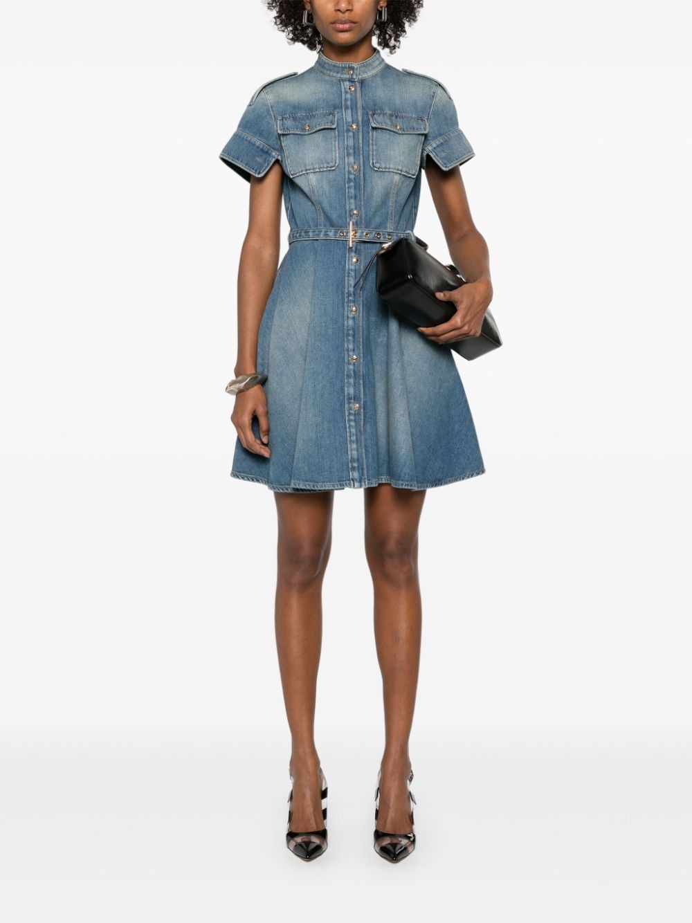denim mini dress - 2