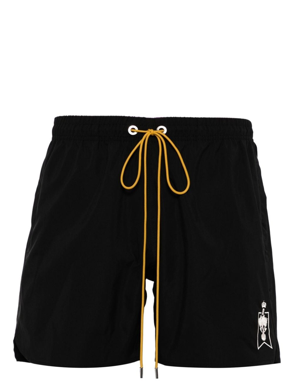 logo-embroidered swim shorts - 1