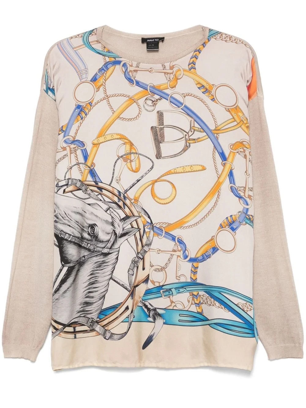 graphic-print knitted top - 1