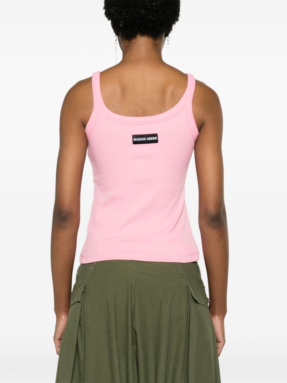 logo-embroidered tank top - 4