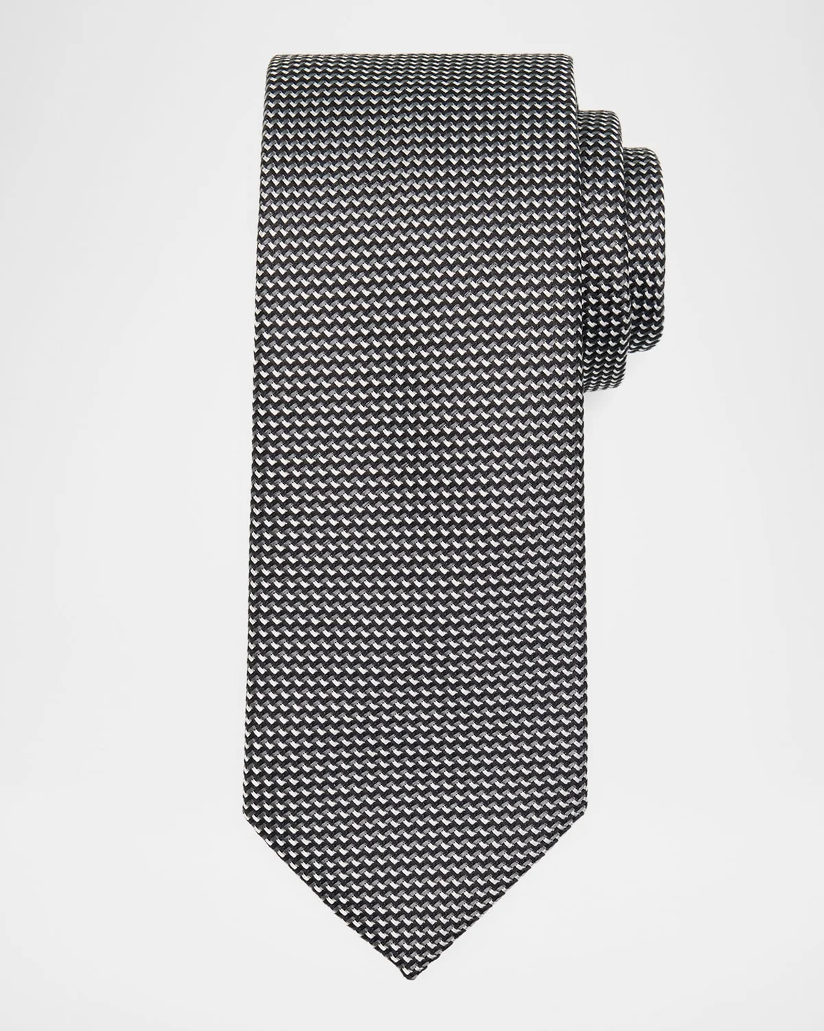 Men & apos;s Micro-Woven Jacquard Silk Tie - 1