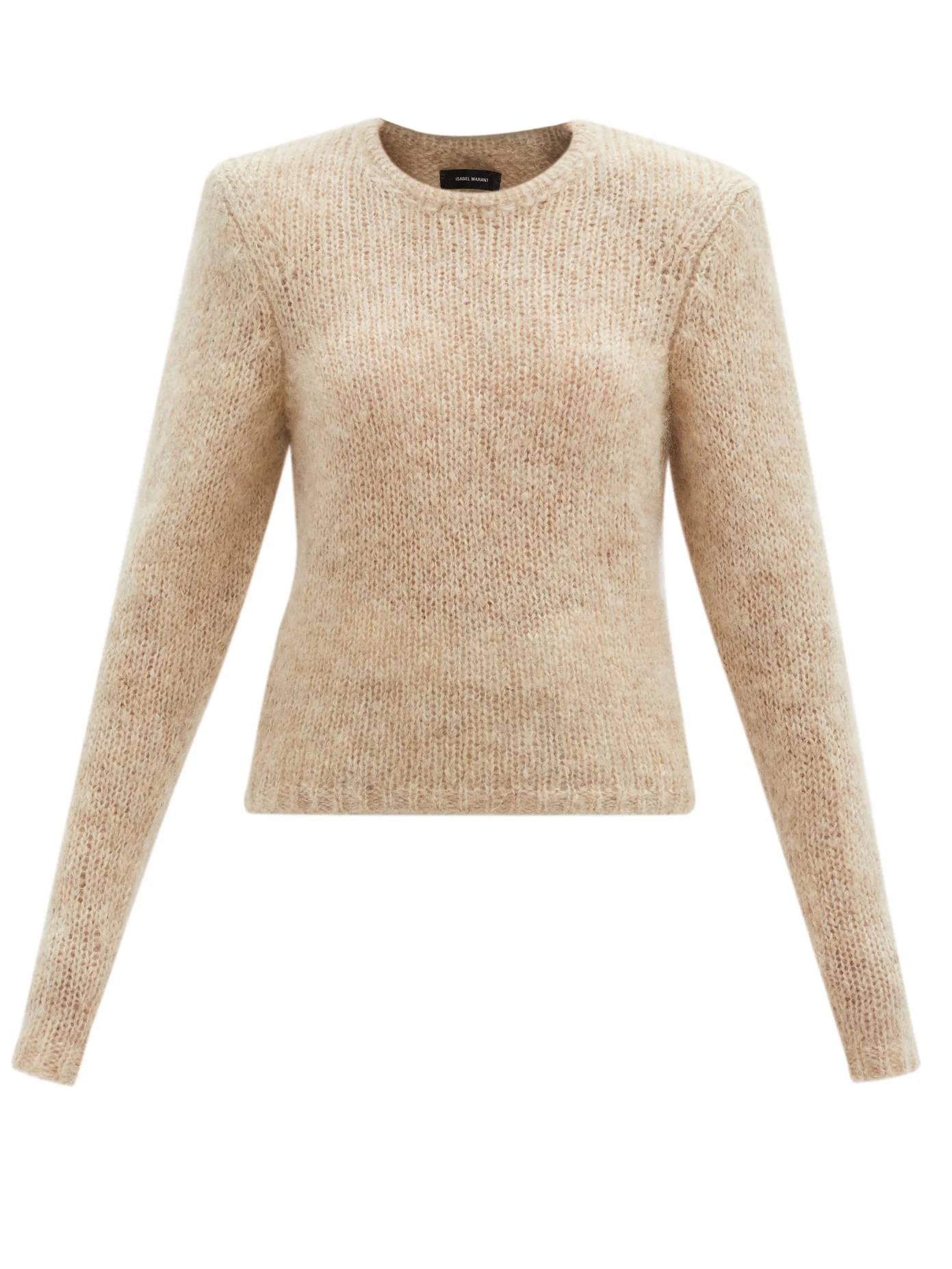 Erin padded-shoulder mohair-blend sweater - 1