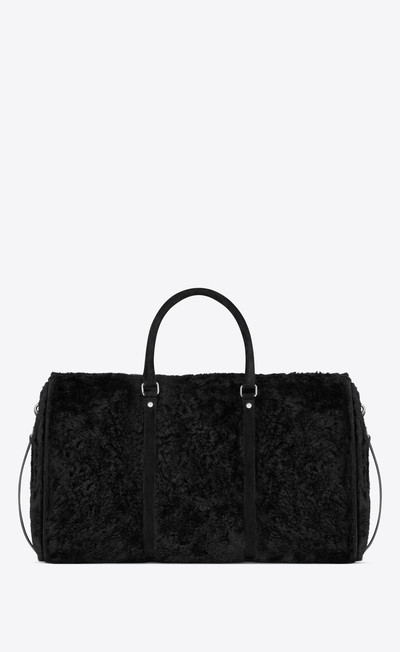 SAINT LAURENT le monogramme 48h duffle in shearling and suede outlook