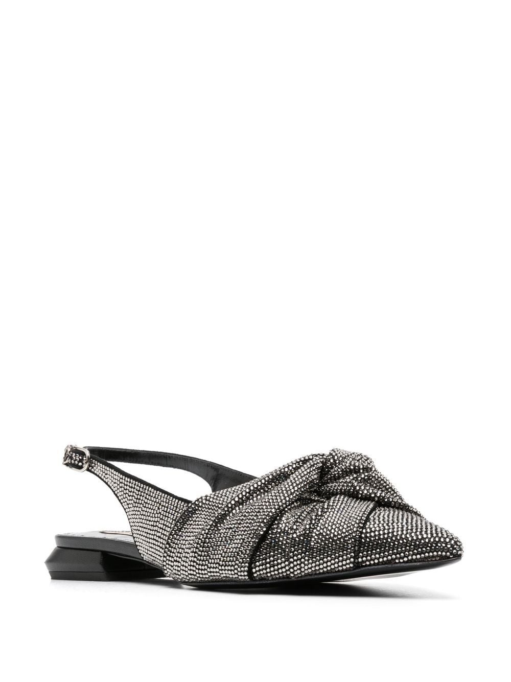 crystal-embellished slingback ballerinas - 2