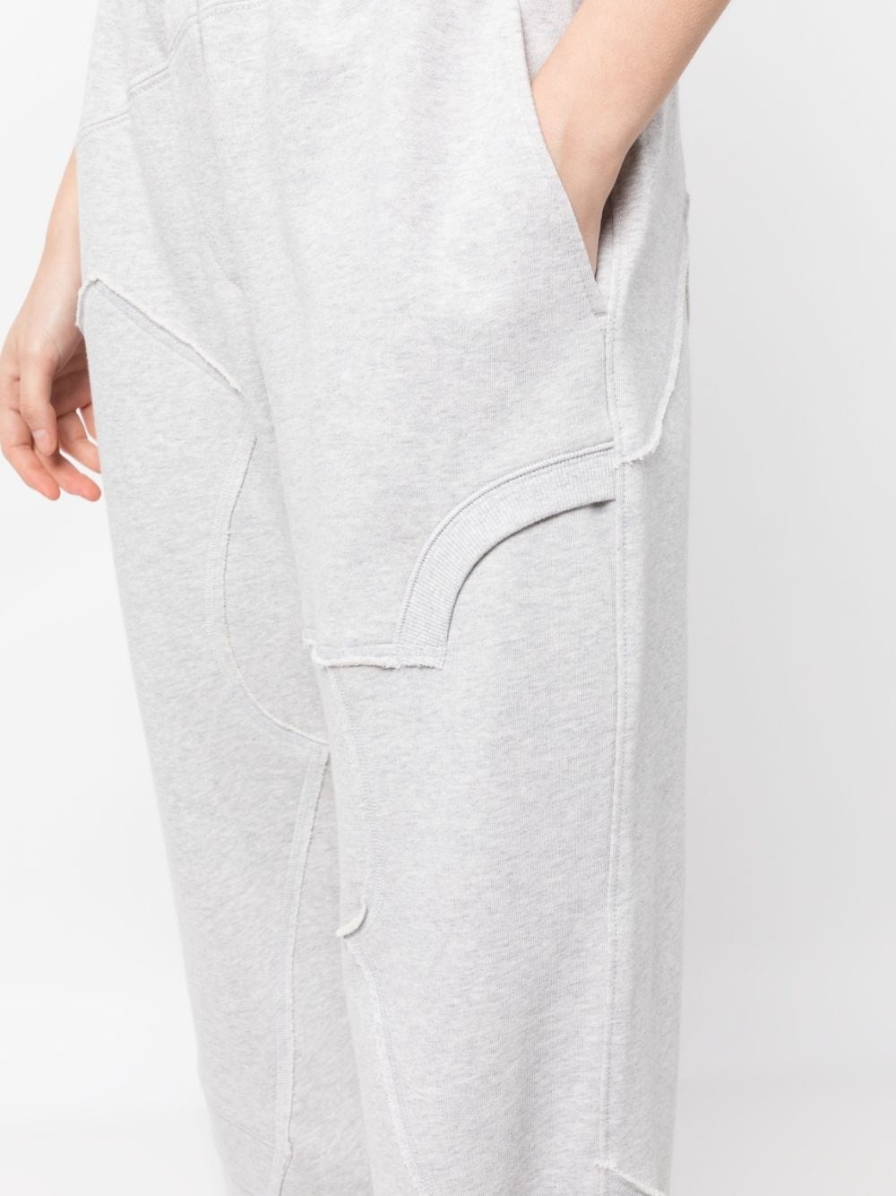 panelled cotton track pants - 5