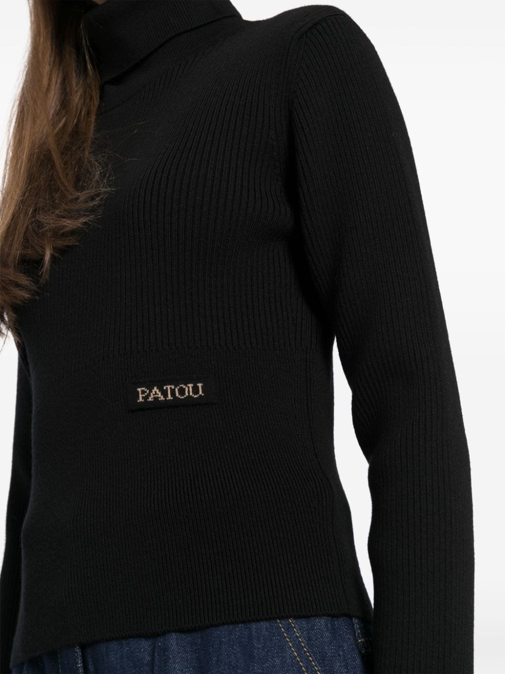 ribbed turtleneck jumper - 5