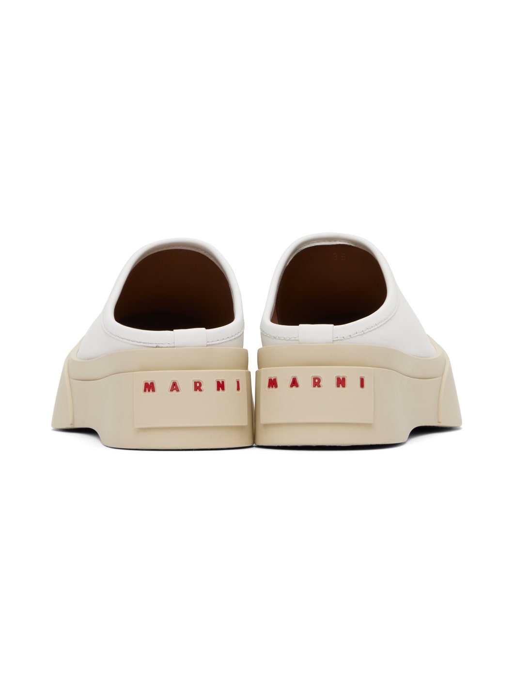 White Leather Pablo Slippers - 2