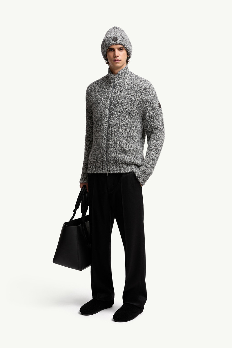 Moncler Wool & Alpaca Zip-Up Cardigan outlook