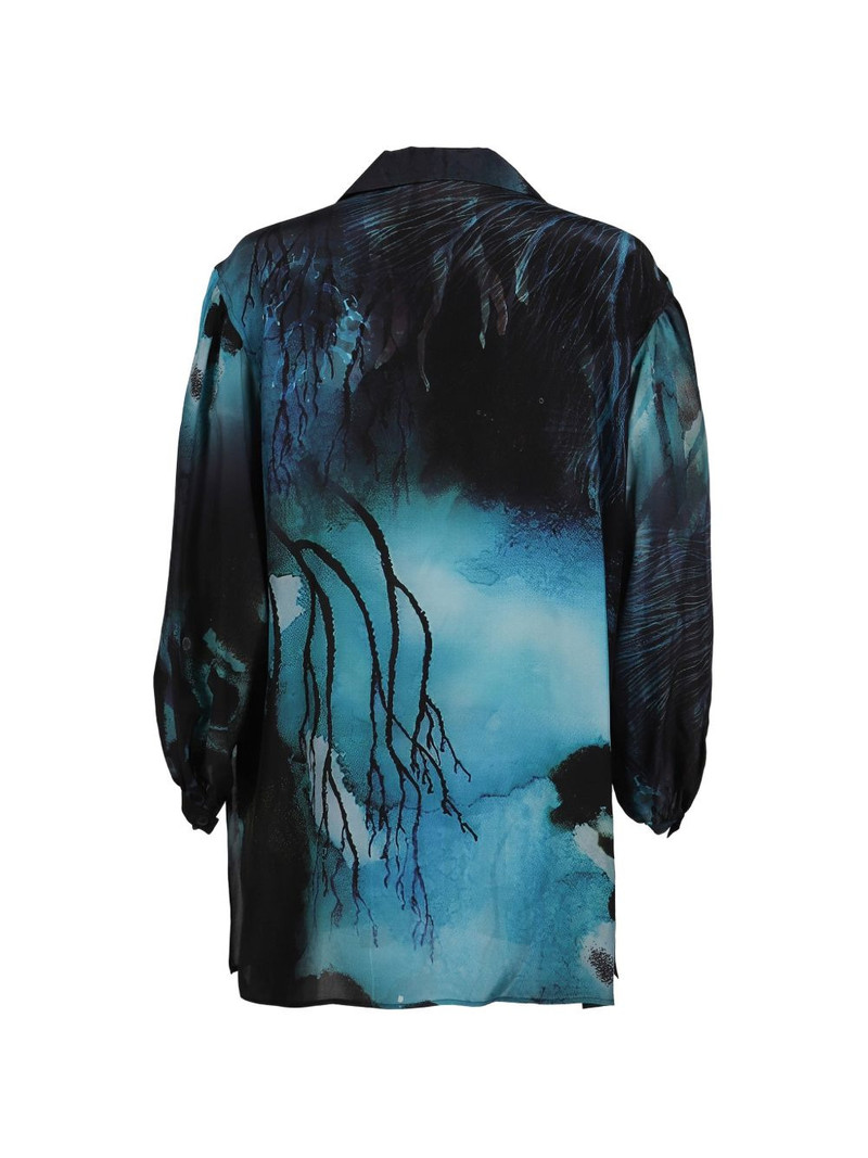 Yohji Yamamoto printed collared shirt outlook