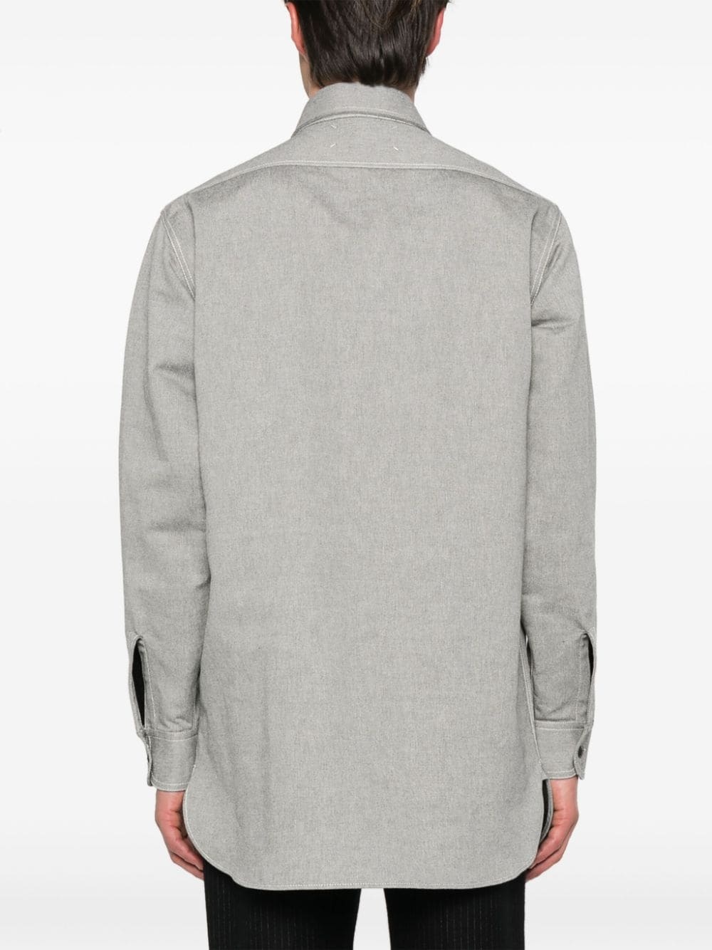 POINTED-COLLAR COTTON SHIRT - 3