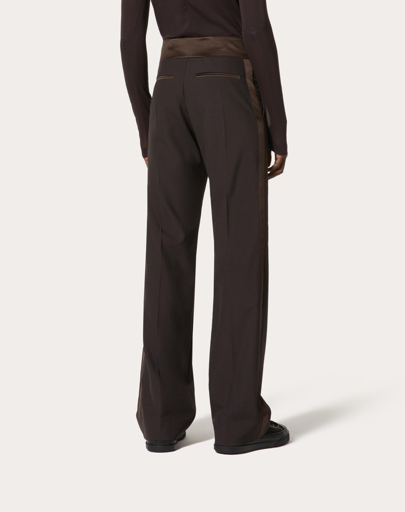 WOOL PANTS WITH BELT AND SATIN SIDE BANDS 4