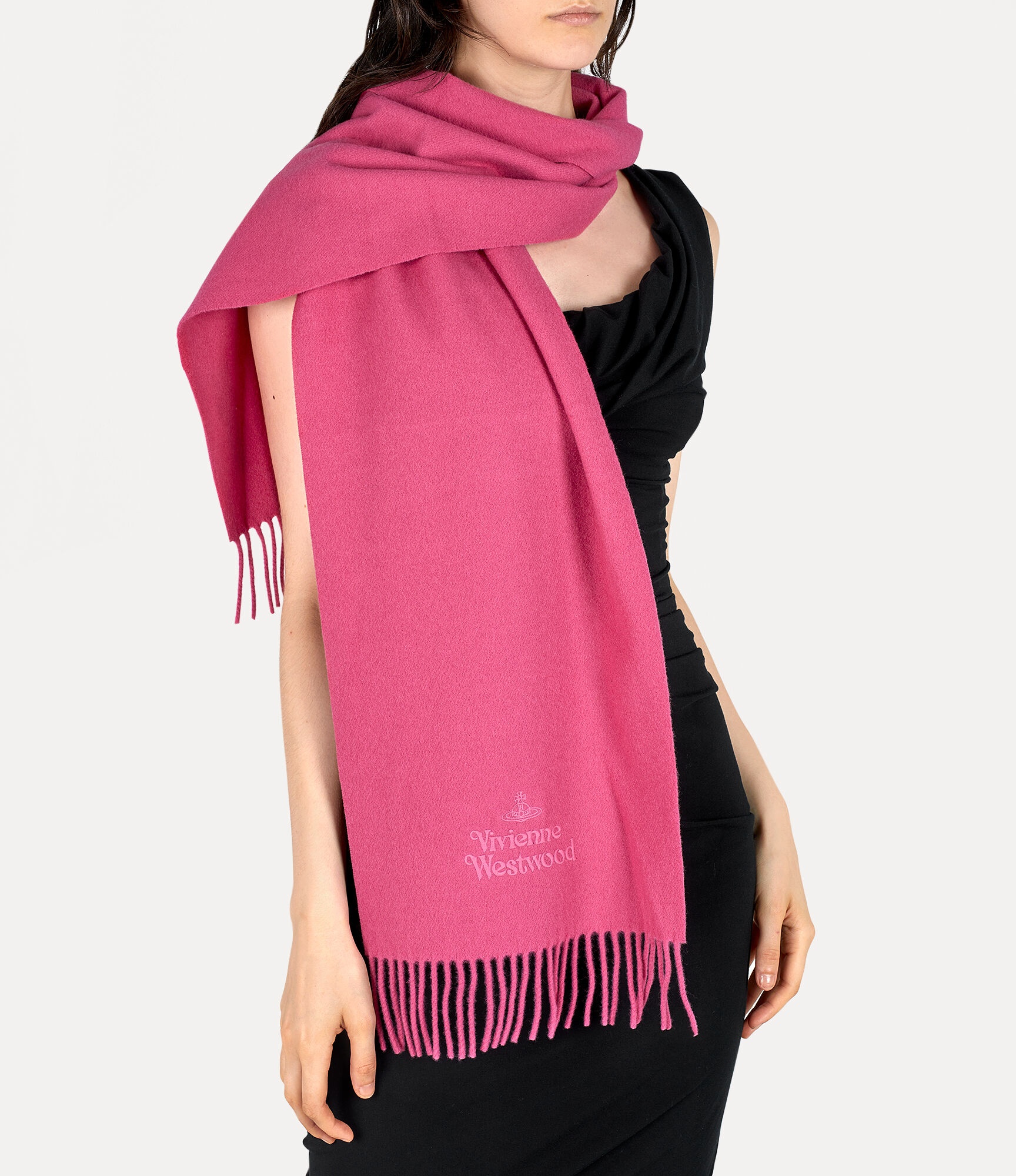 EMBROIDERED LAMBSWOOL SCARF - 2