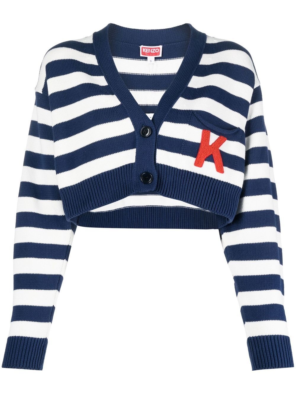 Nautical Stripes cropped cardigan - 1