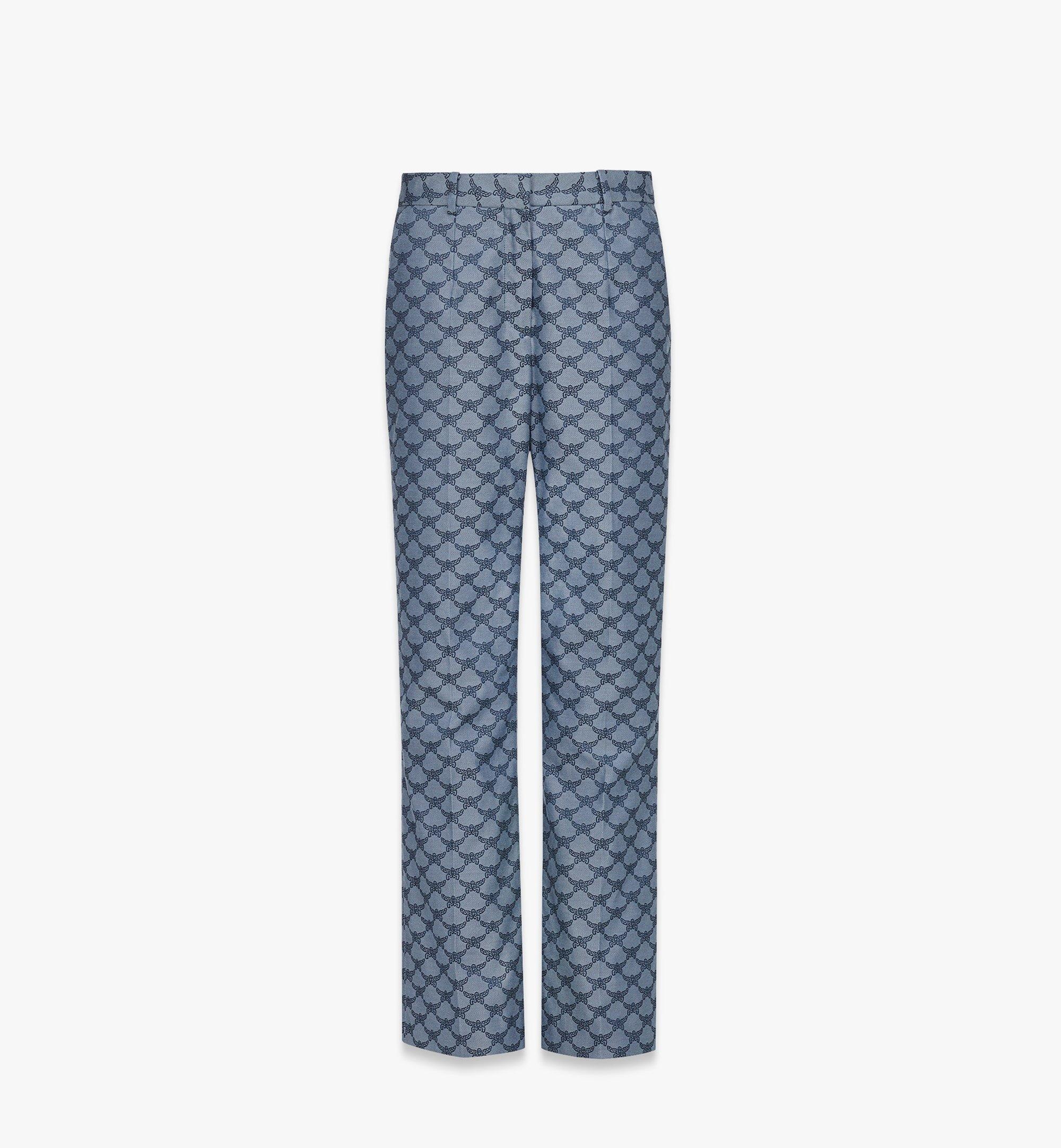 Flared Pants in Lauretos Denim Jacquard - 1