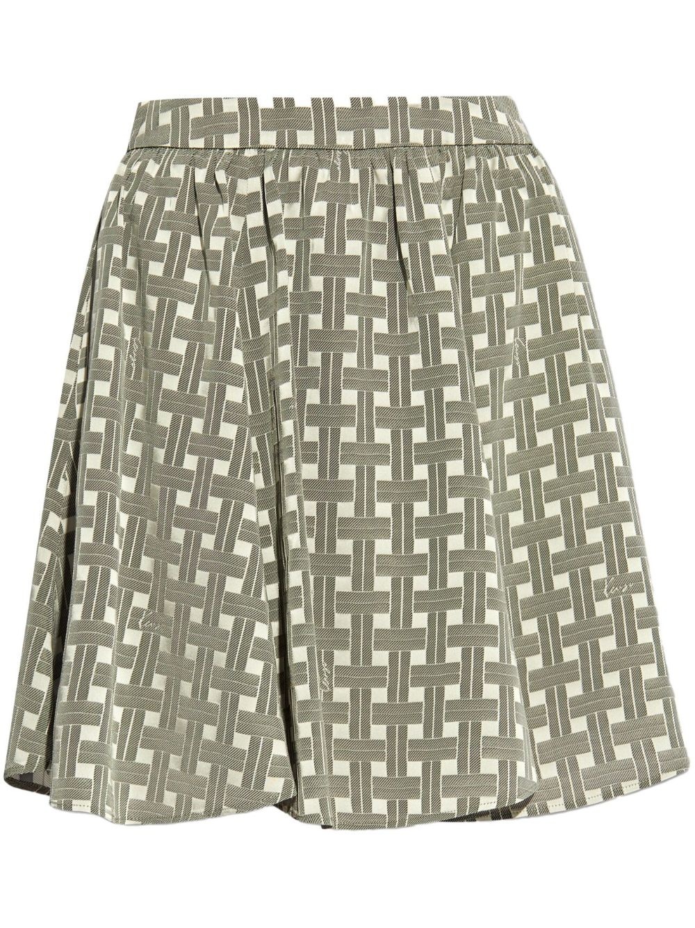plaid-print mini skirt - 1
