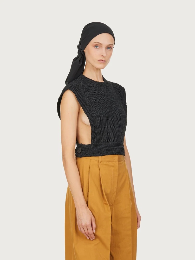 MICRO STITCH KNITTED TOP - 5
