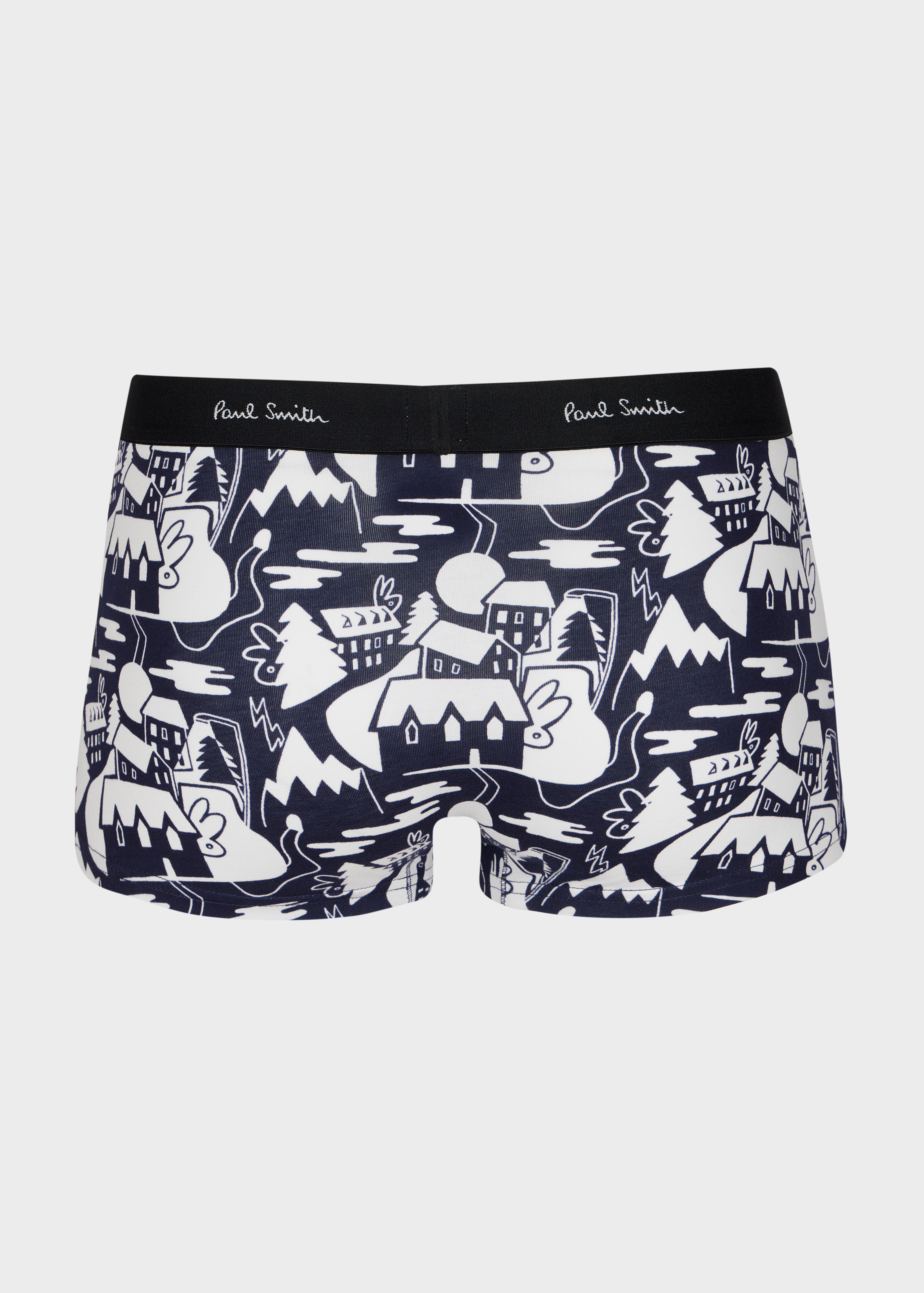 Navy 'Houses' Print Boxer Briefs - 2
