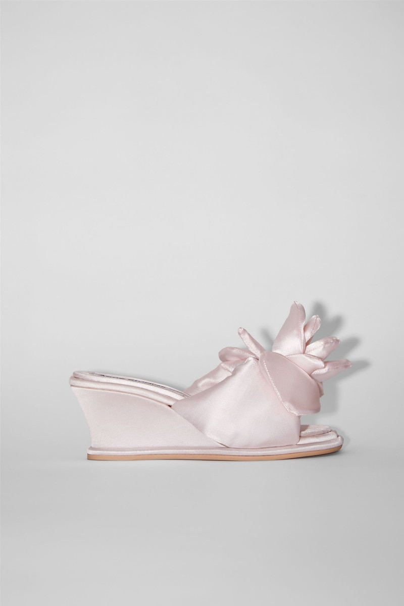 Satin wedge sandal - Pale Pink 1