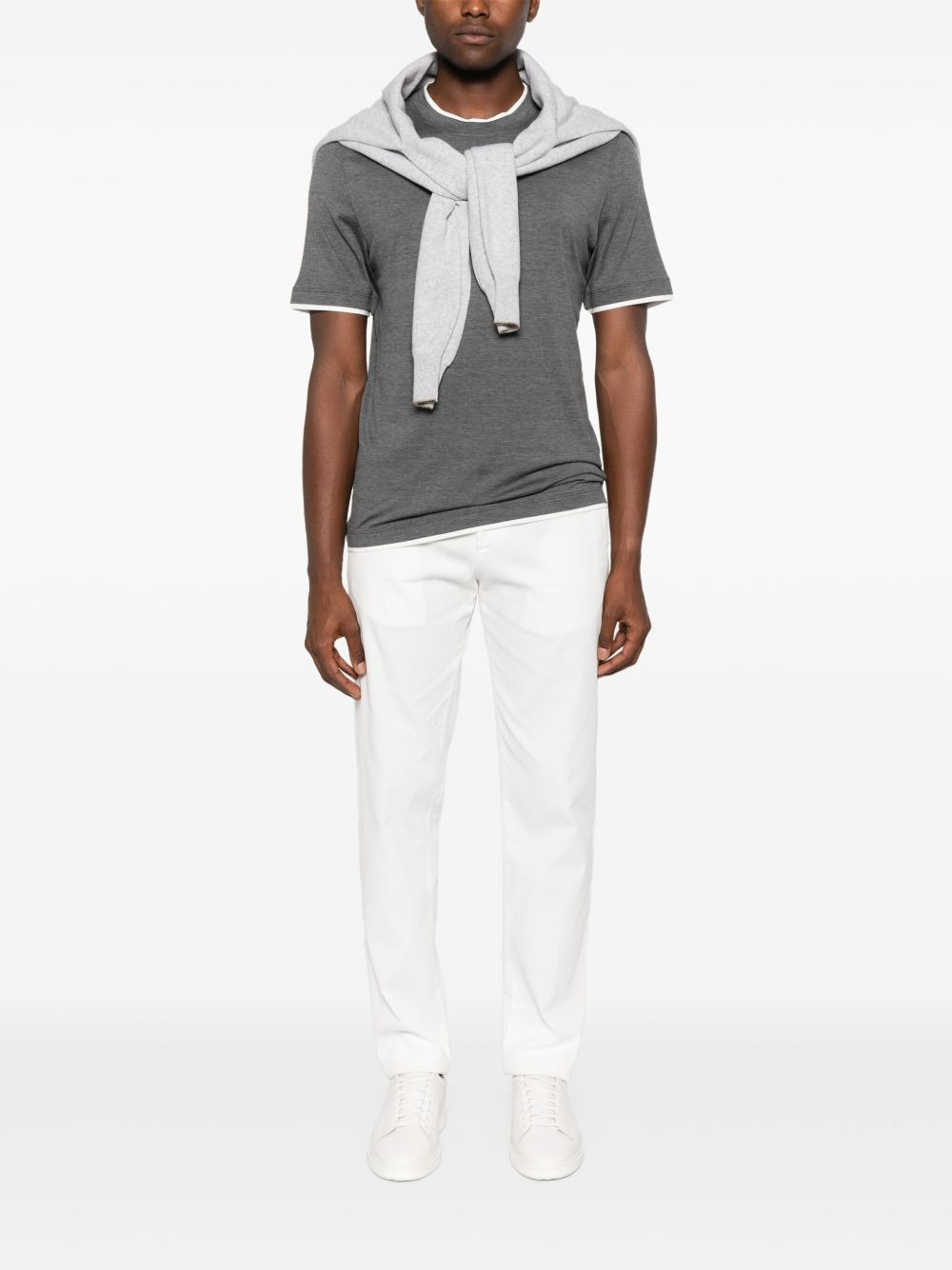Brunello Cucinelli Men Silk Blend T-Shirt - 2