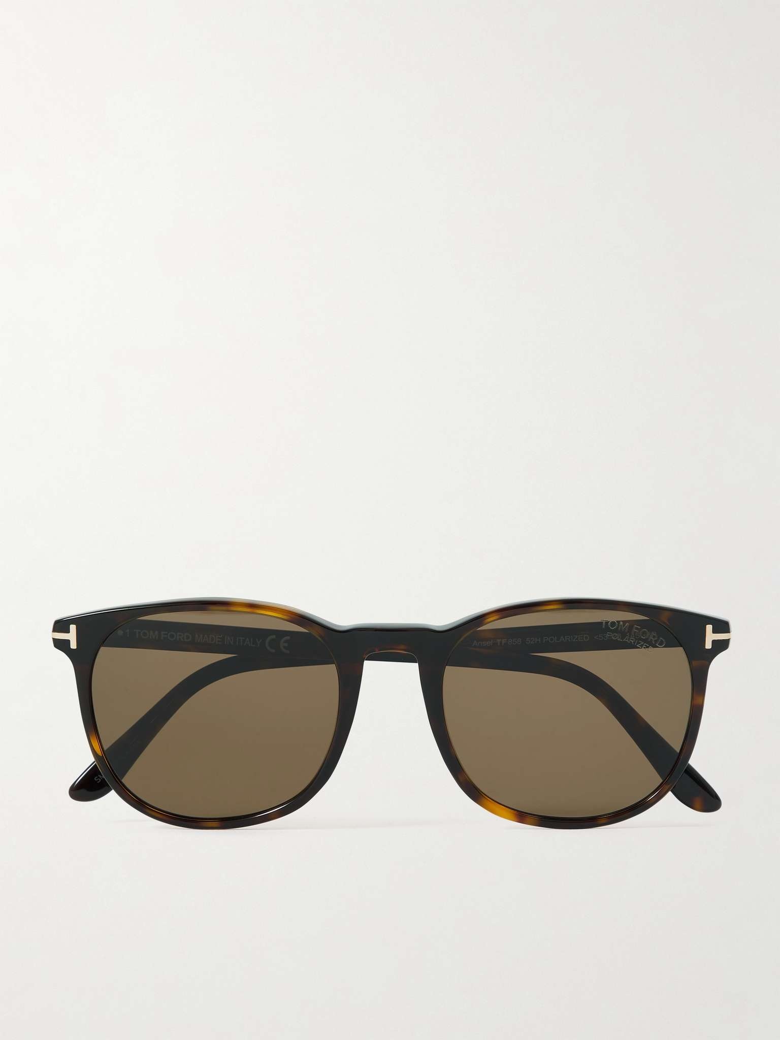 Ansel Round-Frame Tortoiseshell Acetate Sunglasses - 1