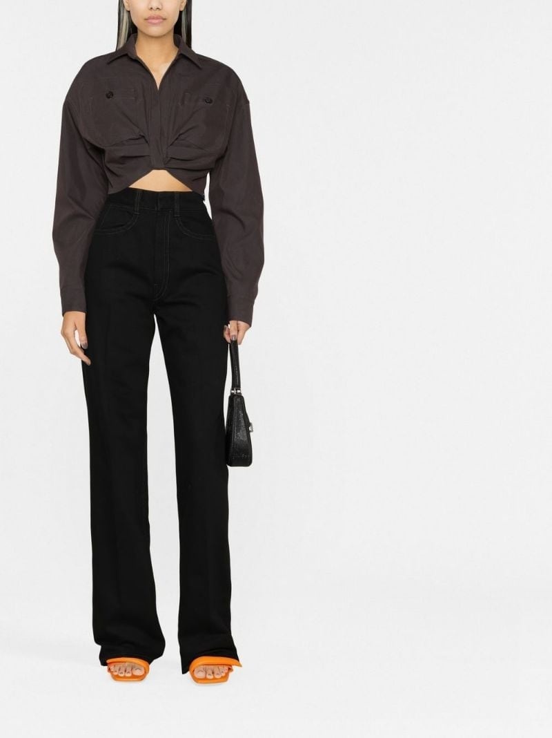 cropped long-sleeve shirt - 2