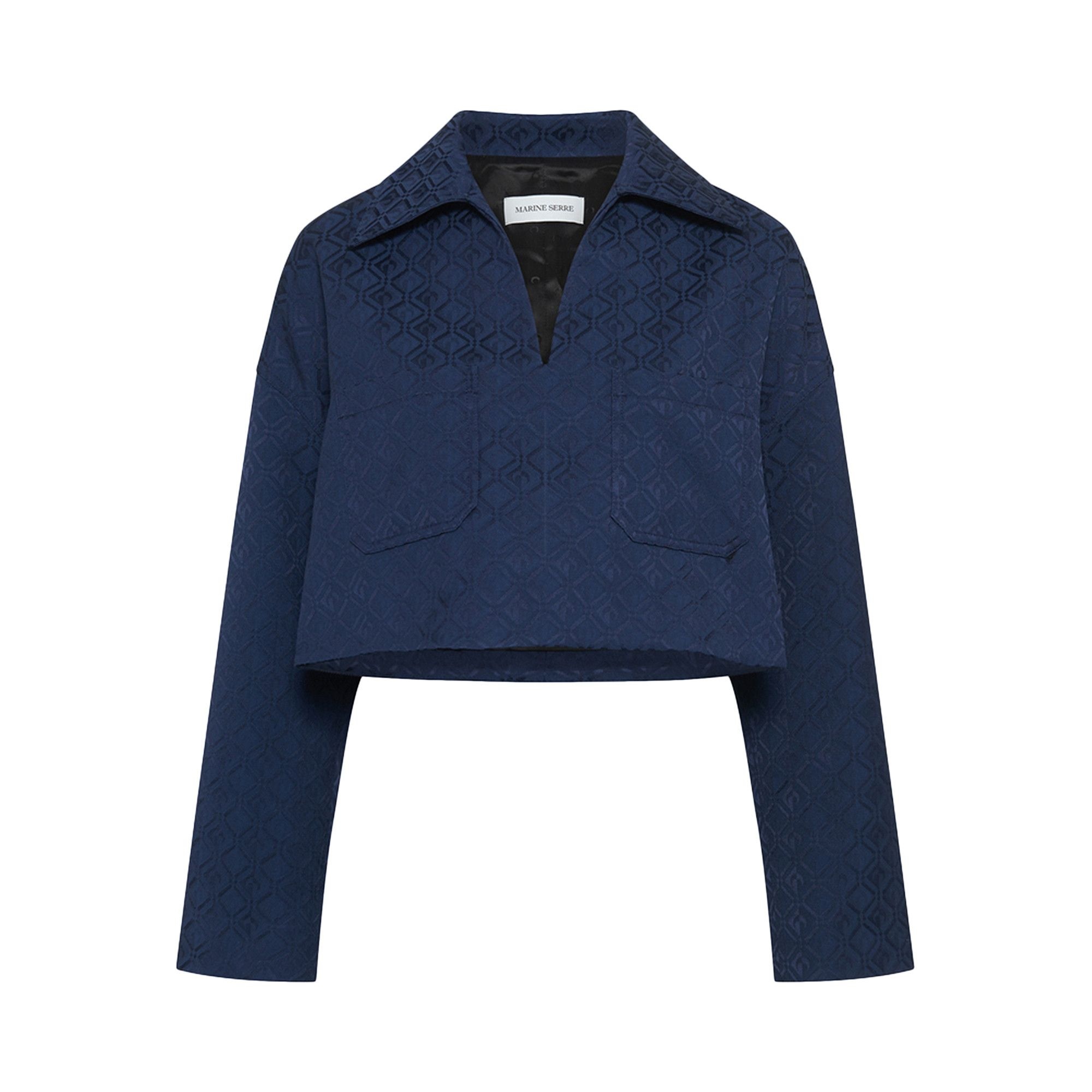 Marine Serre Moon Diamond Jacquard Top 'Navy' - 1