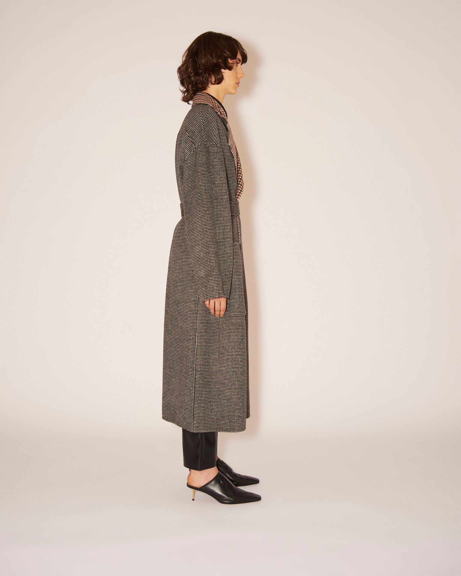 ALAMO - Reversible oversized robe coat - Check - 5