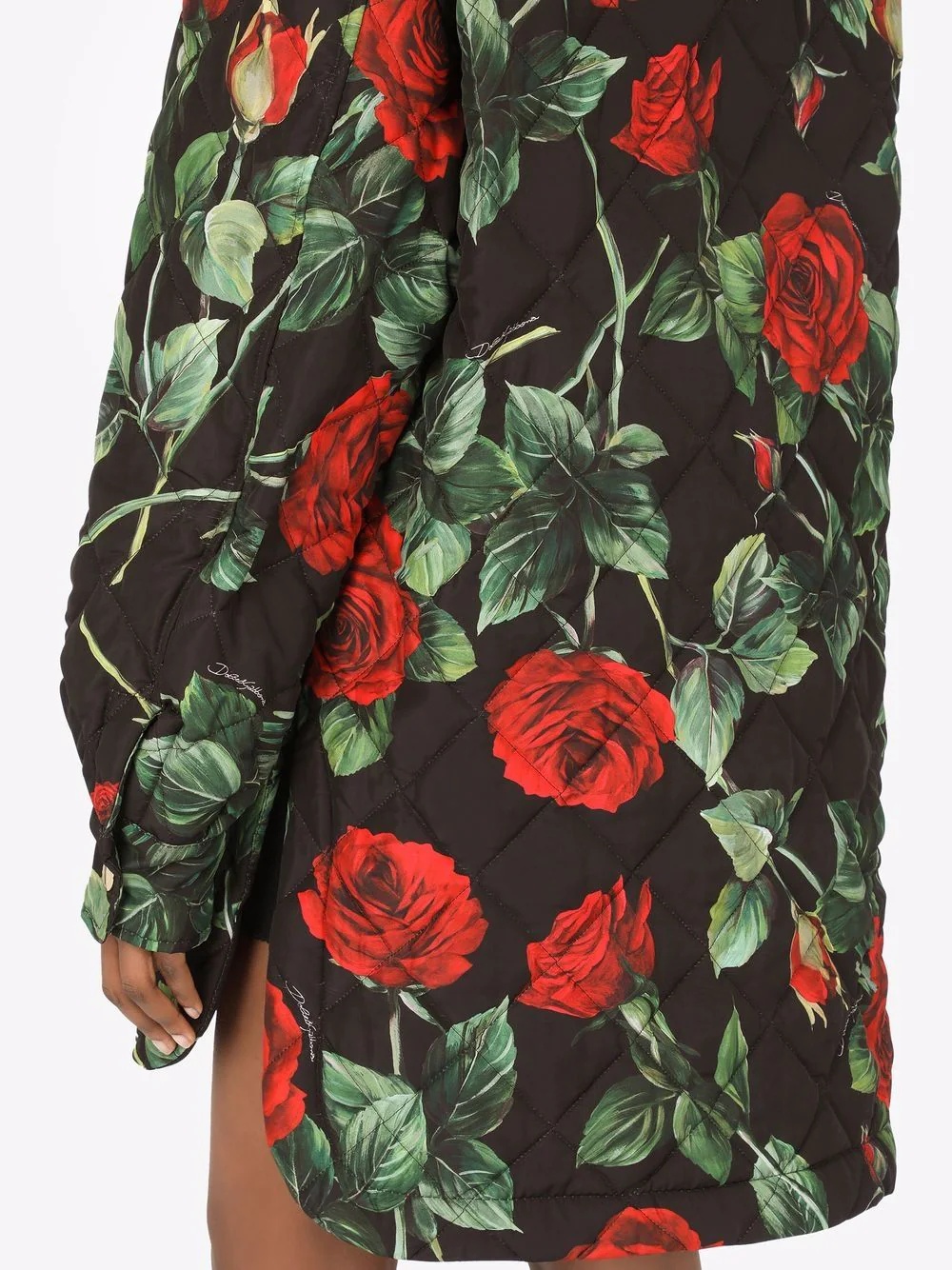 rose-print raincoat - 5