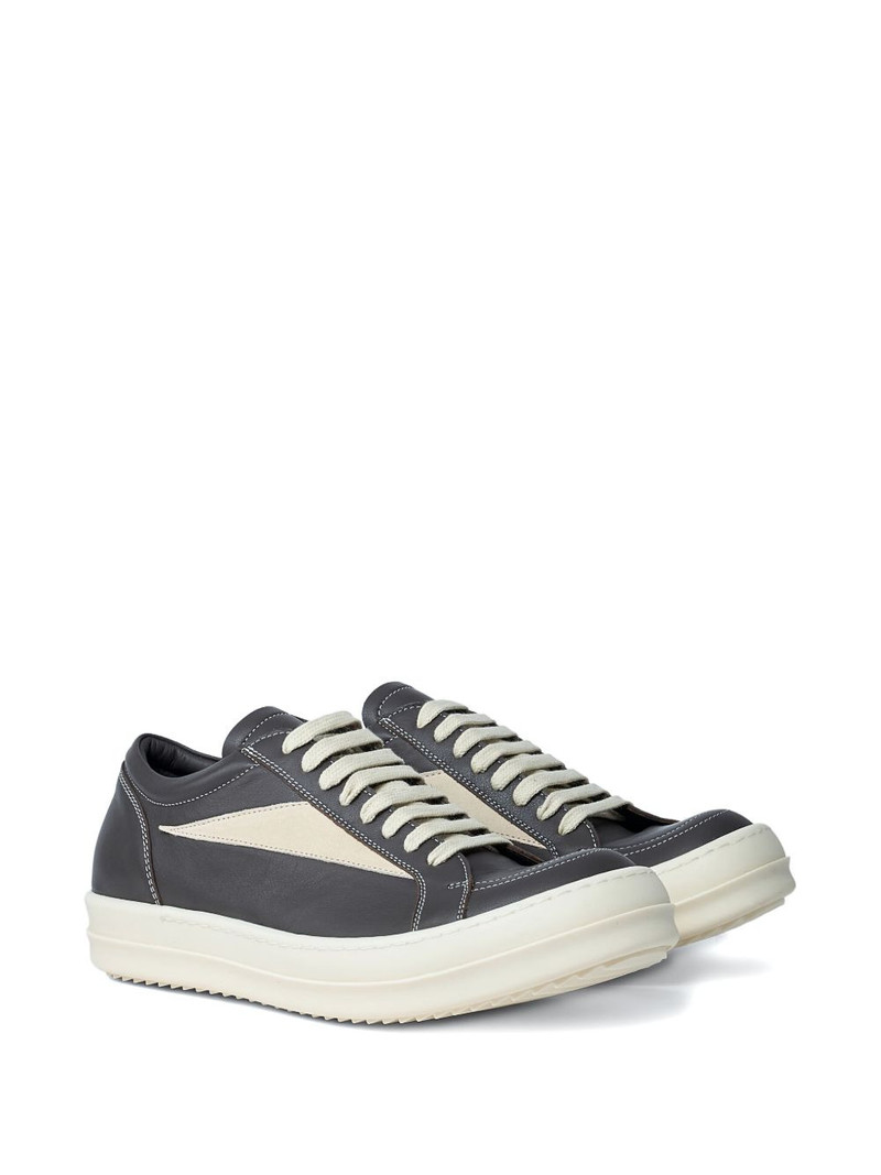 Rick Owens suede panelled lace-up sneakers outlook