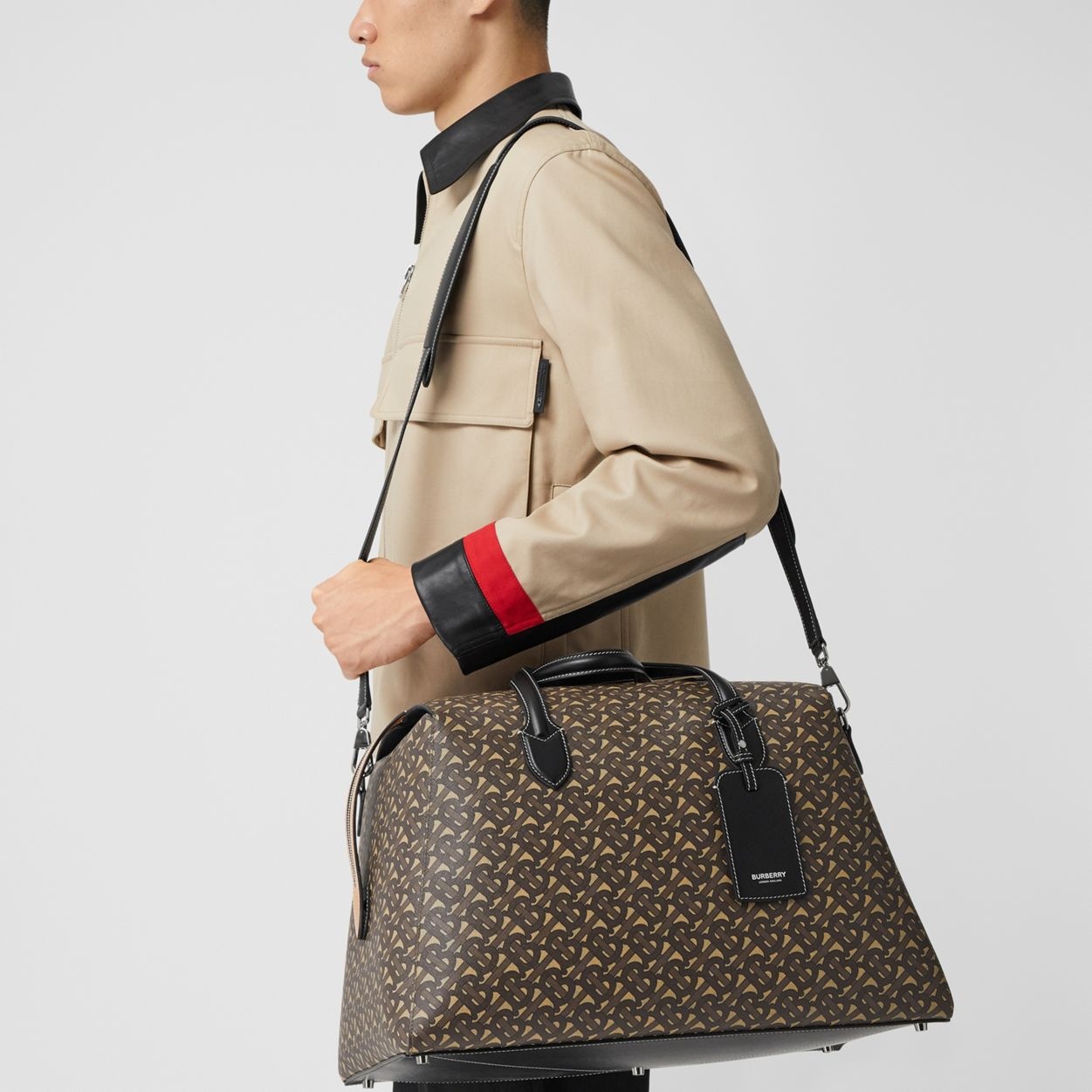 Monogram Print E-canvas Holdall - 4