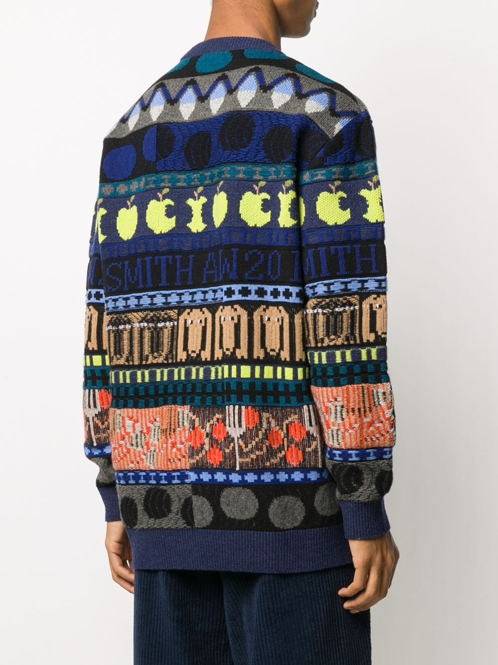 graphic print knitted jumper - 4