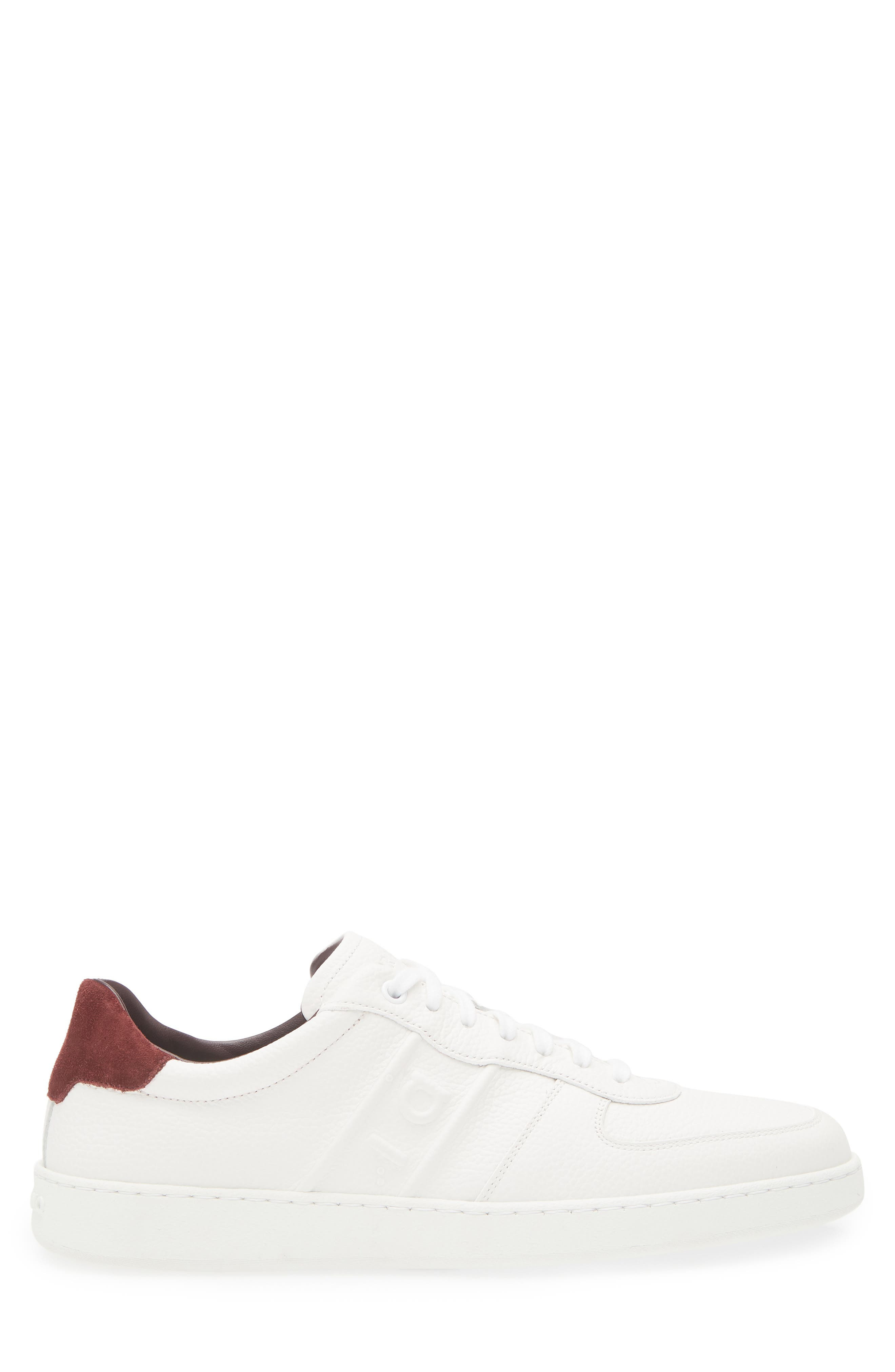 FERRAGAMO Adam Low Top Sneaker in Bianco Ottico Cordovan at Nordstrom - 3