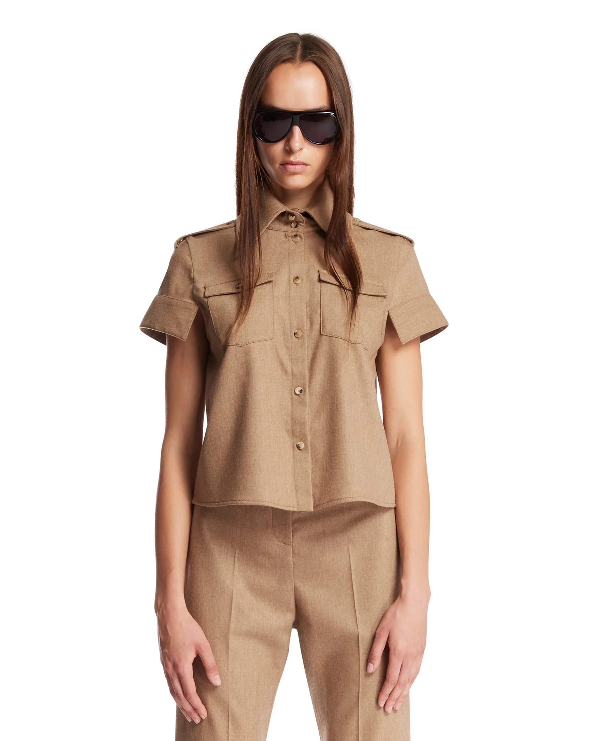 Beige Emiel Wool Top - 1