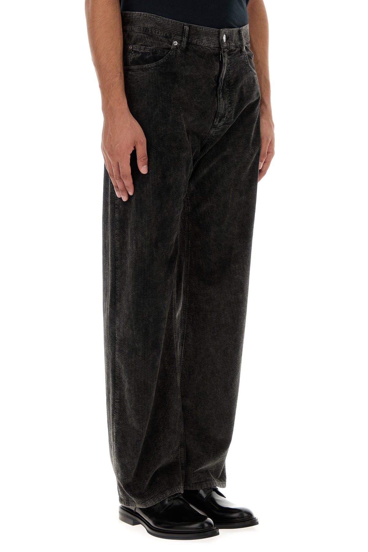 Charcoal stretch corduroy pant - 3