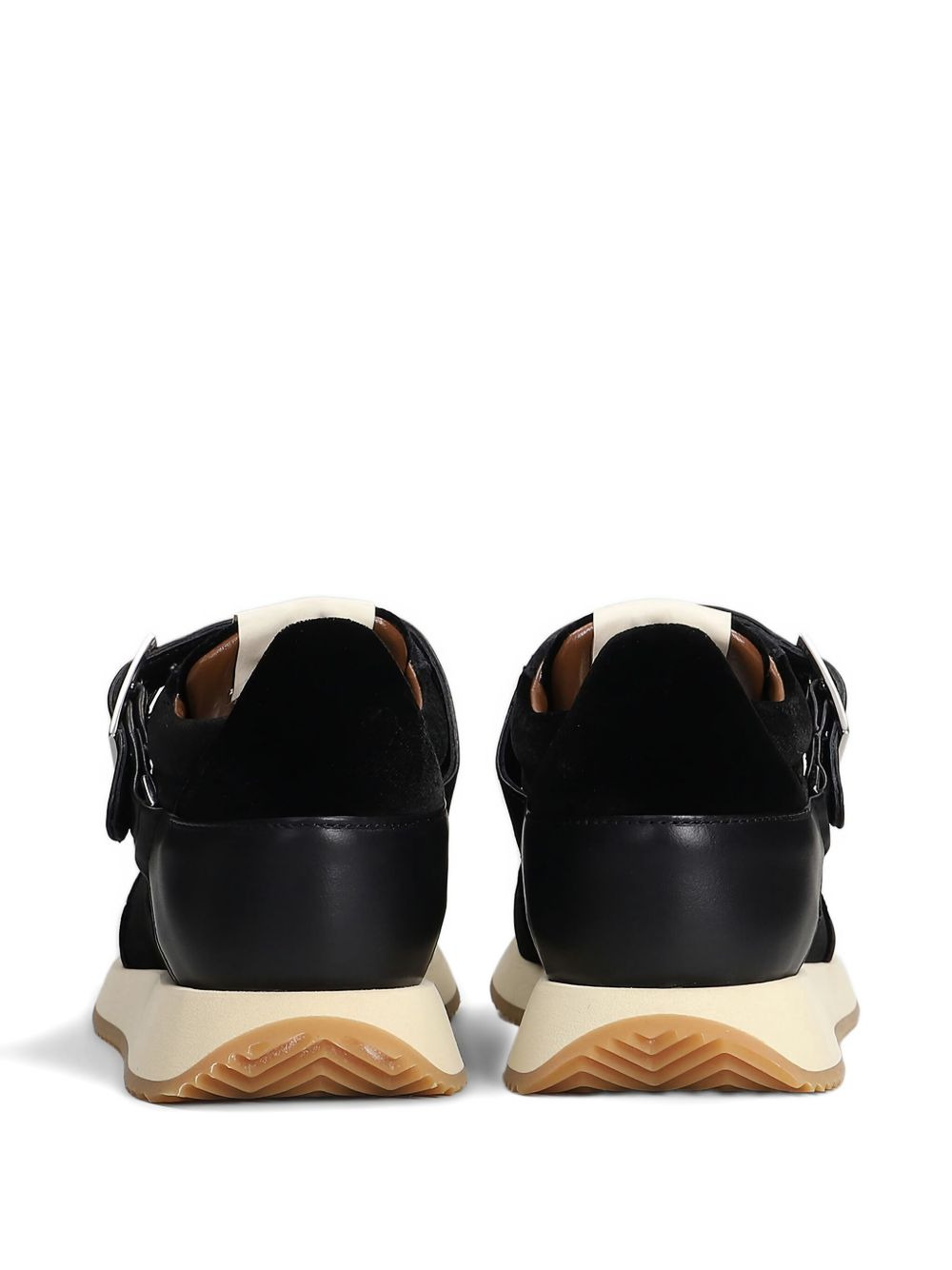 buckle-fastening velvet sneakers - 3