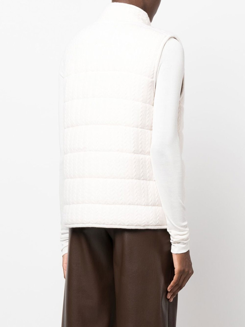 textured-knit padded gilet jacket 4