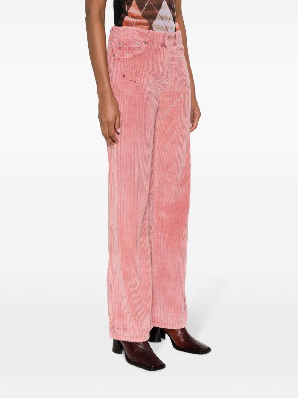 corduroy flared trousers - 3