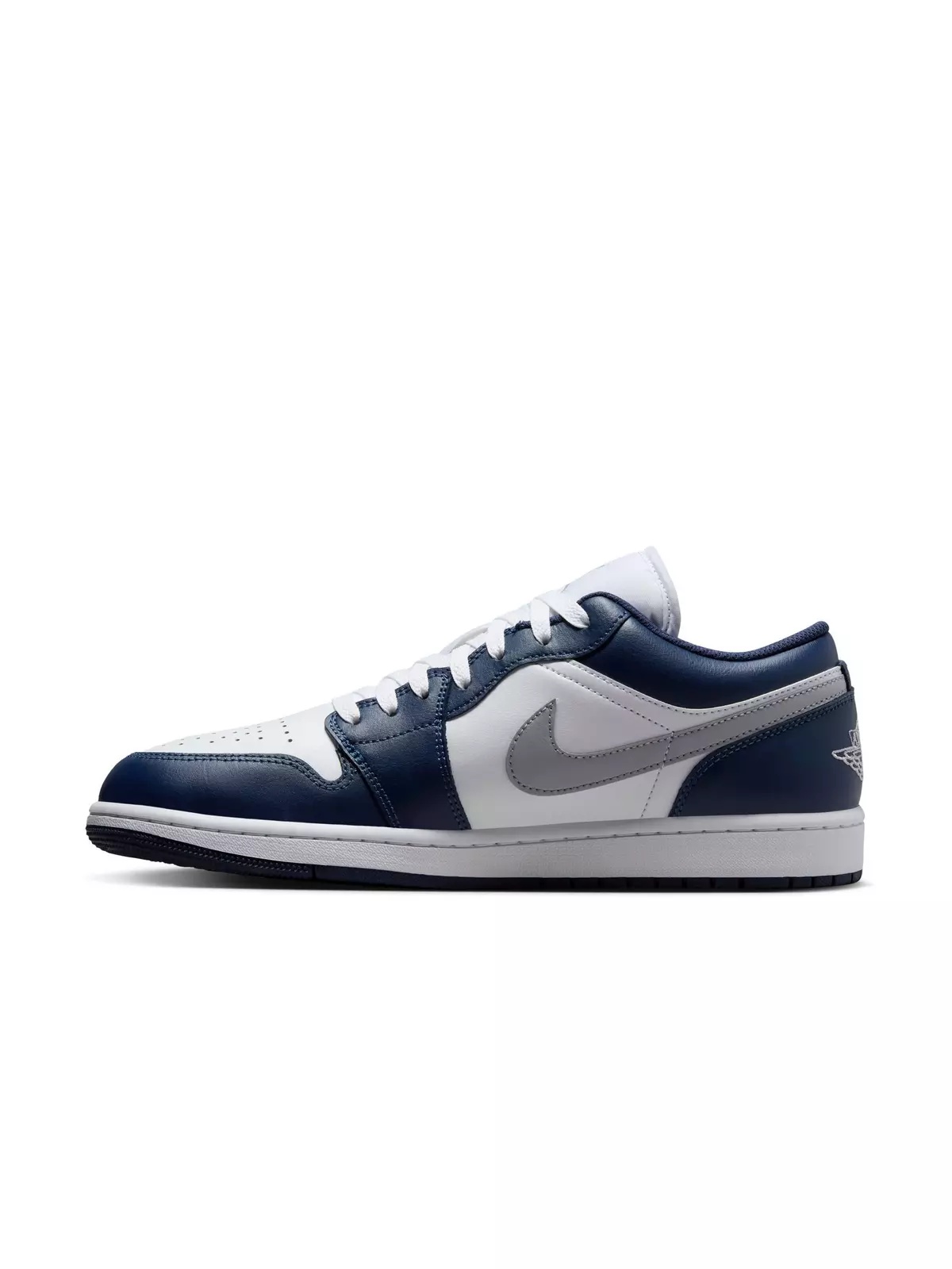 1 Low "White/Wolf Grey/Midnight Navy" Men's Shoe - 4