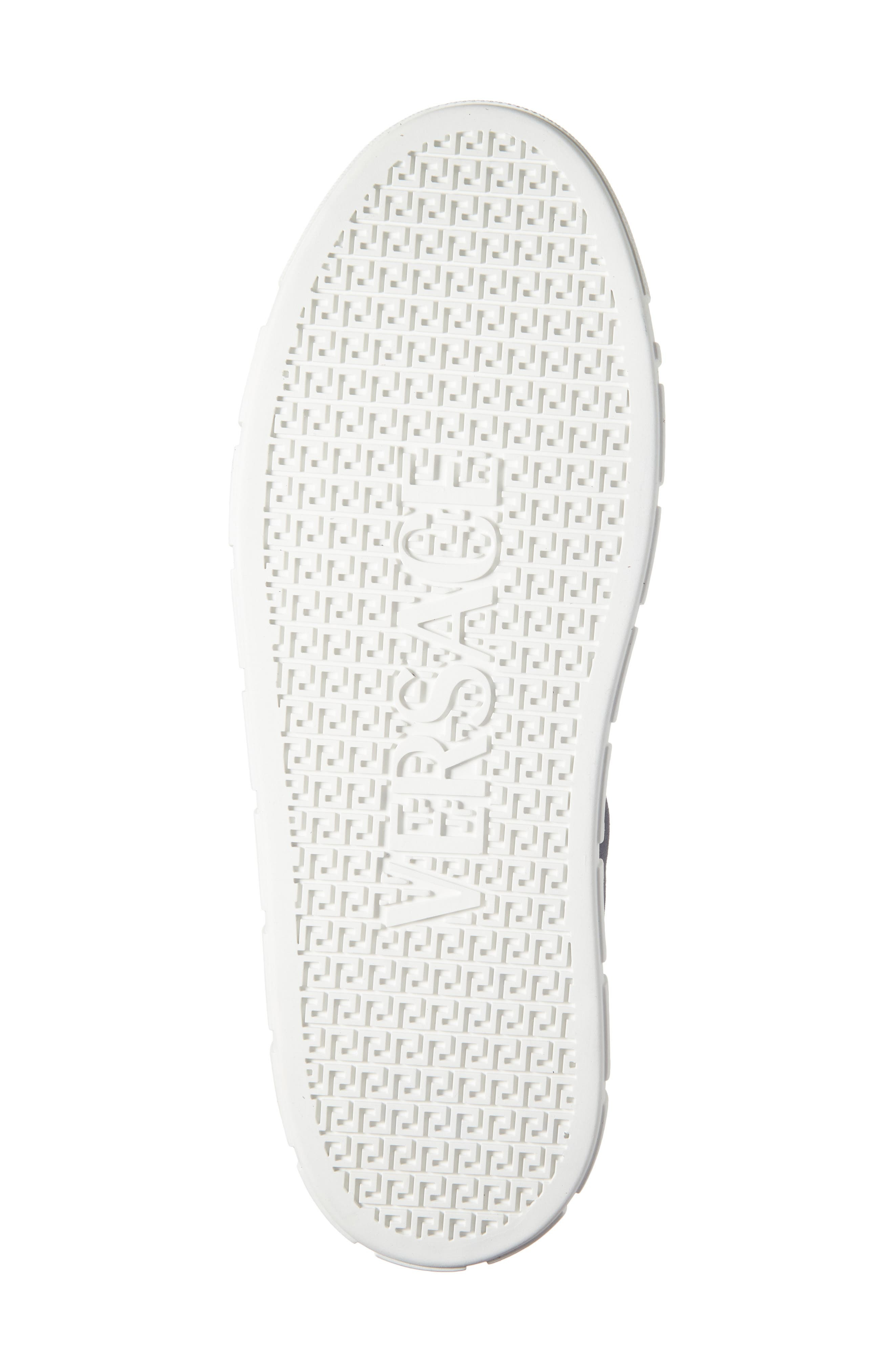 Versace Greca Suede Low Top Sneaker in Navy White at Nordstrom - 6